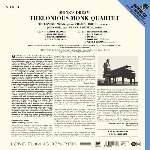 Thelonious Monk - Monk's Dream [Limited 180-Gram Vinyl With Bonus Tracks & Bonus CD]
