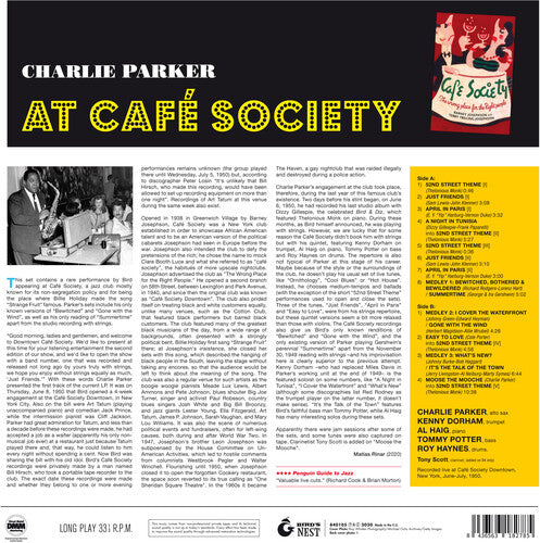 Charlie Parker - At Cafe Society [180-Gram Red Colored LP With Bonus Tracks]