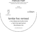 Familiar Five: Remixed [LP] Vinyl Record
