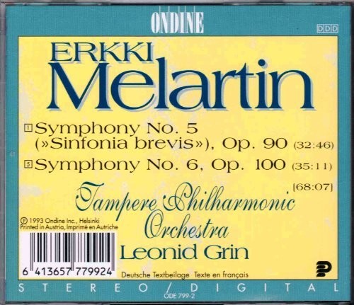 Tampere Philharmonic Orchestra / Grin - Symphonies 5 & 6 - Music CD