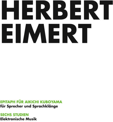 Eimert,herbert - Epitaph Fur Aikichi Kuboyama / Sechs Studien - Vinyl Record