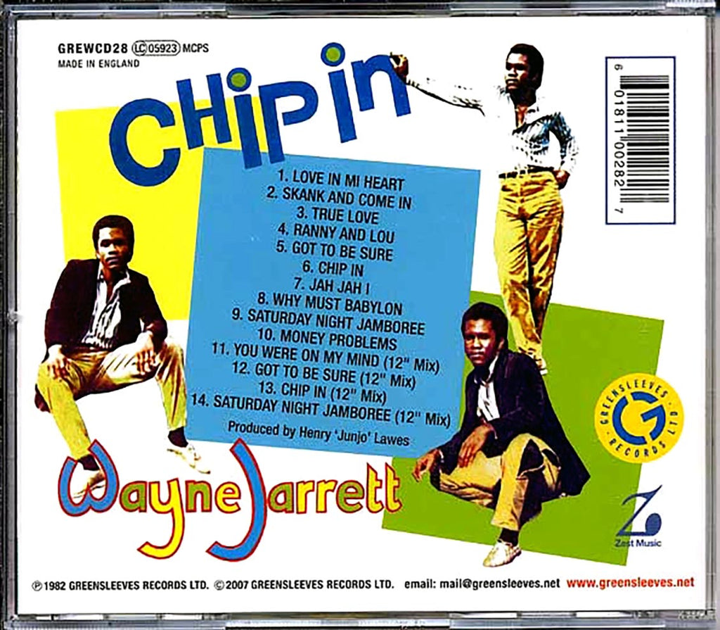 Wayne Jarrett - Chip In (With 4 Bonus Tracks) Music CD