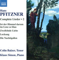 Pfitzner / Balzer / Simon - Complete Lieder 2 - Music CD