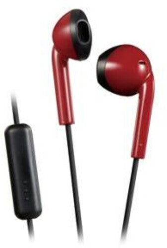 Jvc Haf19mrb Vintage Earbuds Ipx2 Mic Rmote Rd/blk - Jvc Haf19mrb Vintage Earbuds Ipx2 Mic Rmote Rd/blk - Headphones