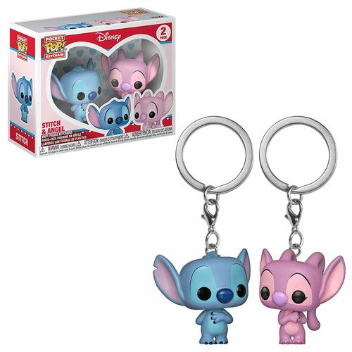 Funko Disney Pop! Keychain: - Lilo & Stich - Stinch & Angel 2pk - Collectibles
