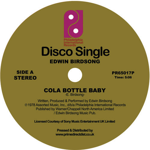 Birdsong,edwin - Cola Bottle Baby / Freaky Deaky Sities - Vinyl Record