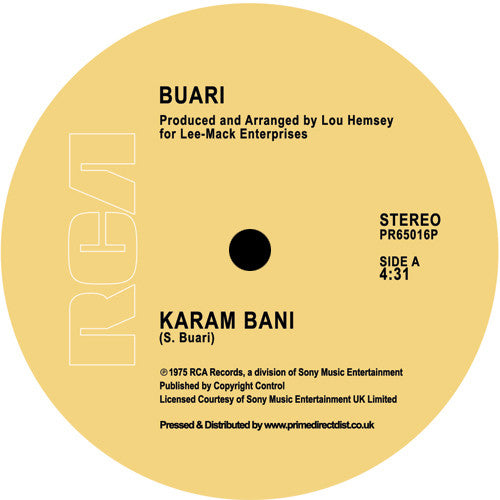 Buari - Karam Bani / Ye Koaba - Vinyl Record