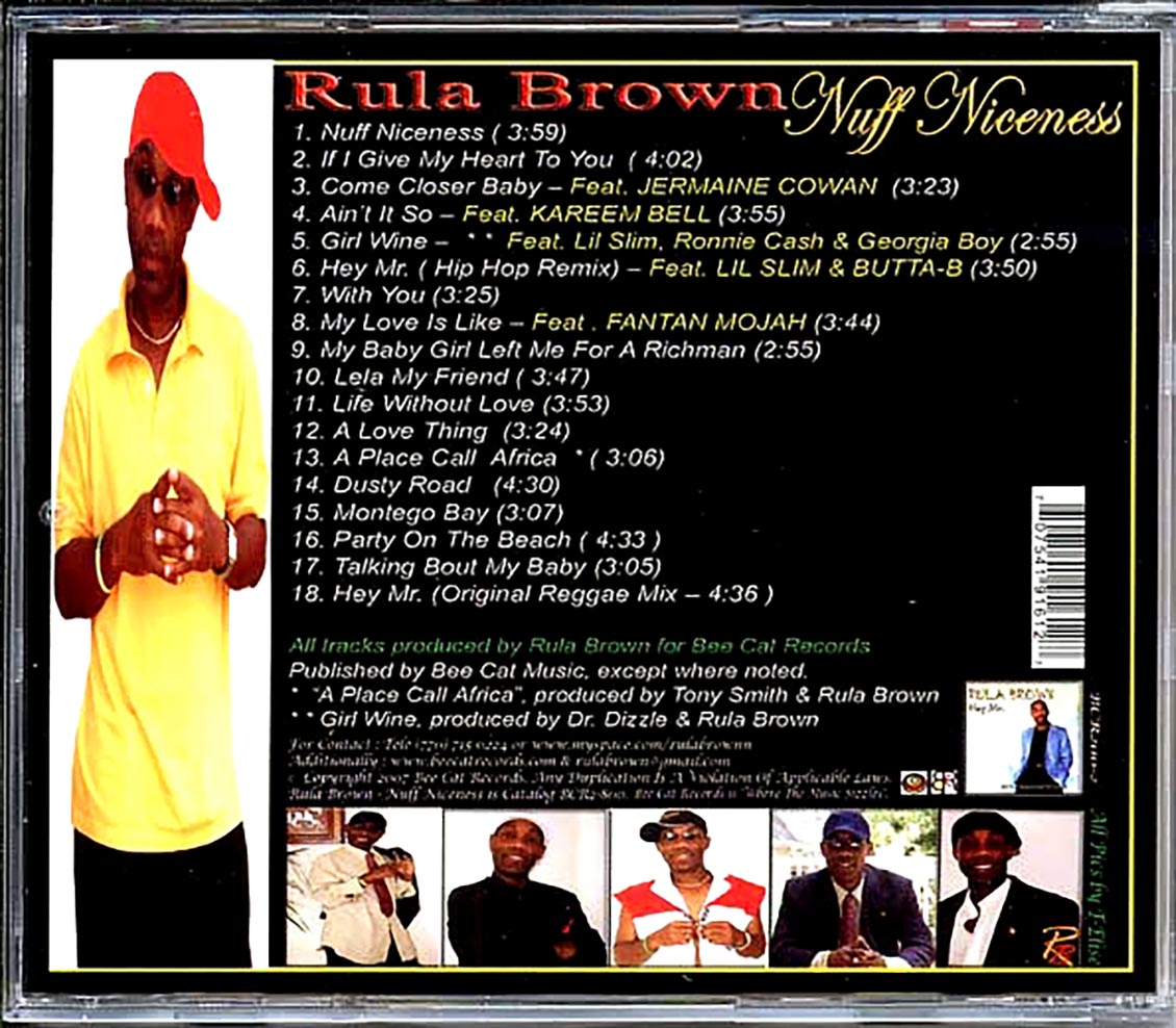 Rula Brown - Nuff Niceness Music CD