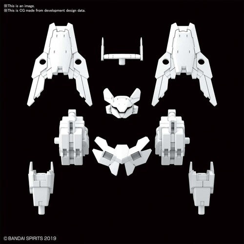 Bandai Hobby - 30 Mm - 1/144 Option Armor For Commander [white] - Collectibles