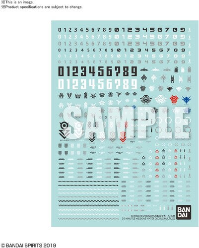 Bandai Hobby - 30 Minute Missions - Water Decals Multiuse - Collectibles