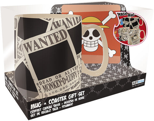 One Piece - Heat Change Mug Wanted And Coaster Set - One Piece - Heat Change Mug Wanted And Coaster Set - Special Products