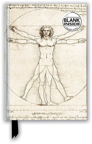Flame Tree Studio - Leonardo Da Vinci Vitruvian Man Foiled Blank - Books