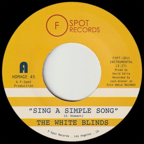 White Blinds - Sing A Simple Song / Klapp Back - Vinyl Record