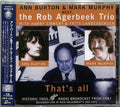 Burton,ann / Murphy,mark - That's All - Music CD