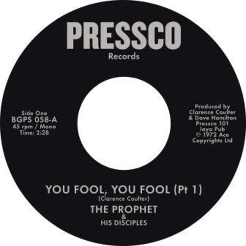 Prophet & His Disciples - You Fool You Fool (pt 1) / You Fool You Fool (pt2) - Vinyl Record
