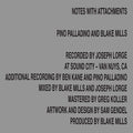 Palladino,pino / Mills,blake - Notes With Attachments - Music CD