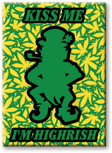 Weed Highrish 2.5 X 3.5 Flat Magnet - Weed Highrish 2.5 X 3.5 Flat Magnet - Collectibles