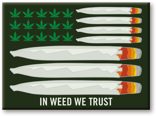 Weed In Weed We Trust 2.5 X 3.5 Flat Magnet - Weed In Weed We Trust 2.5 X 3.5 Flat Magnet - Collectibles