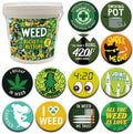 Weed 144 Pc Bucket O' Buttons - Weed 144 Pc Bucket O' Buttons - Novelties