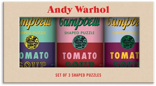 Andy Warhol - Andy Warhol Soup Cans Set Of 3 Shaped Puzzles In - Games