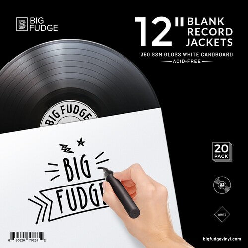 Big Fudge Bfrj-w-12x20us 12in Blank Jackets 20p Wh - Big Fudge Bfrj-w-12x20us 12in Blank Jackets 20p Wh - Bags/Sleeves