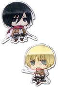 Attack On Titan Mikasa & Armin Lapel Pins - Attack On Titan Mikasa & Armin Lapel Pins - Special Products