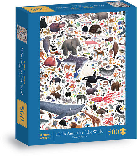 Wenzel,brendan - Hello Animals Of The World 500 Piece Family Puzzle - Games