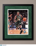 Paul Pierce Boston Celtics Signed Basketball 8x10 Custom Framed Photo PSA
