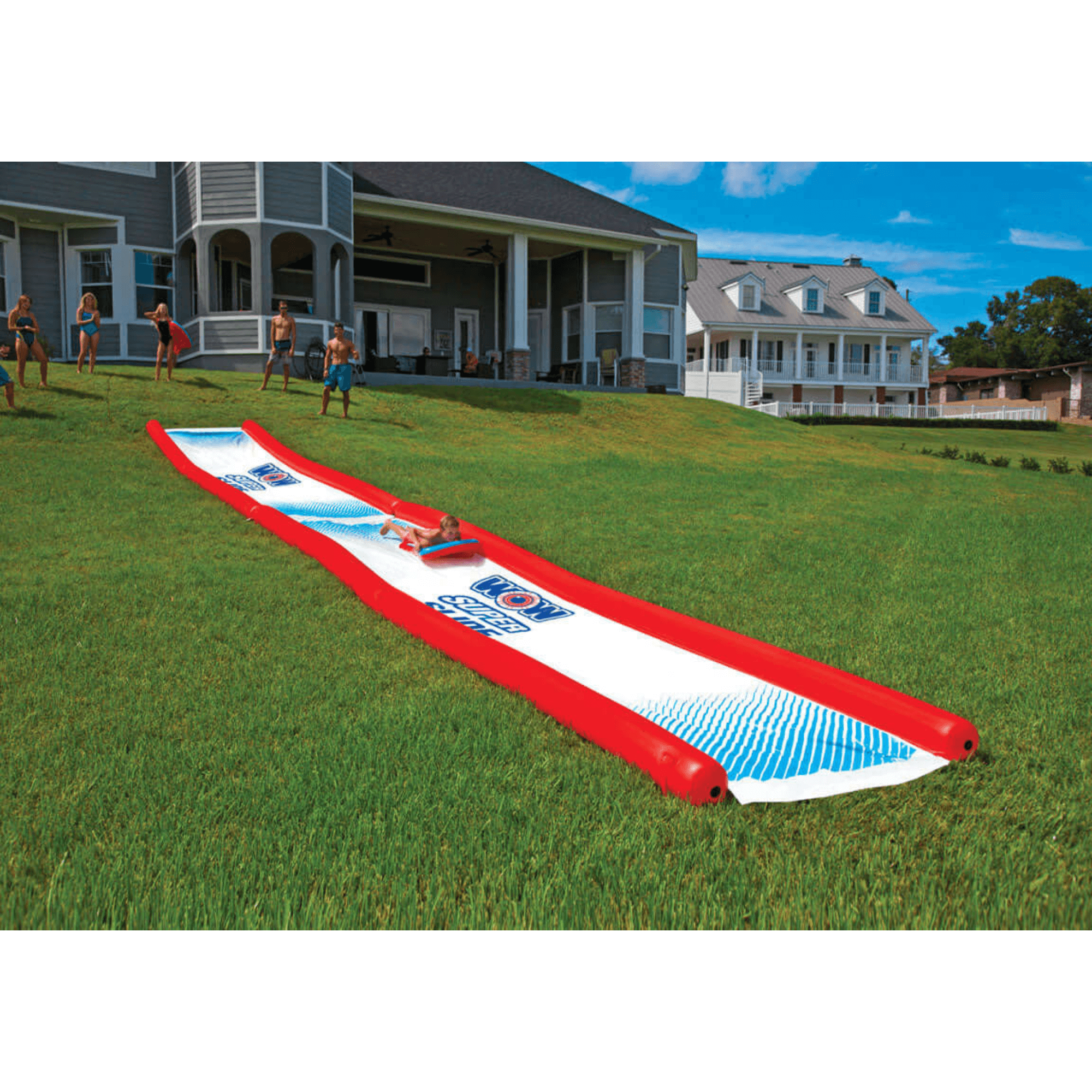 WOW Watersports Backyard Mega Water Slide 25' X 6' with 2 Mega Sleds and Sprinkler