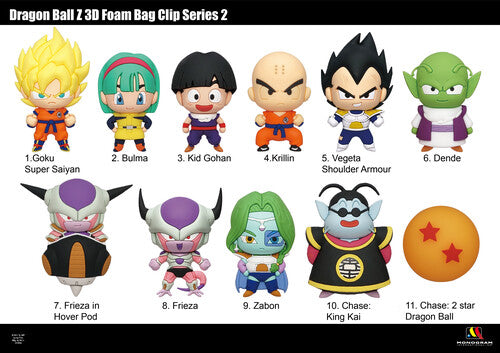 Dragon Ball Z 3d Foam Bag Clip - Series 2 - Dragon Ball Z 3d Foam Bag Clip - Series 2 - Collectibles