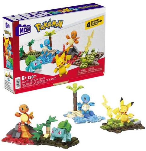Mega Bloks Pokemon - Pokemon Kanto Region Team Building Toy Set - Collectibles