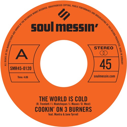 Cookin' On 3 Burners - World Is Cold / Ms. Fat Booty - Vinyl Record