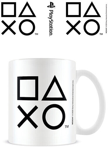 Playstation Shapes Black And White 11oz Mug - Playstation Shapes Black And White 11oz Mug - Novelties