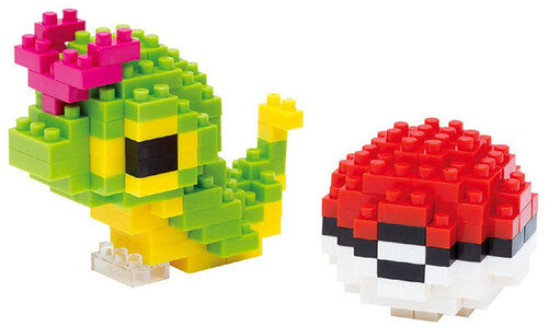 Nanoblock - Pokemon Series - Caterpie & Poke Ball Building Kit - Collectibles
