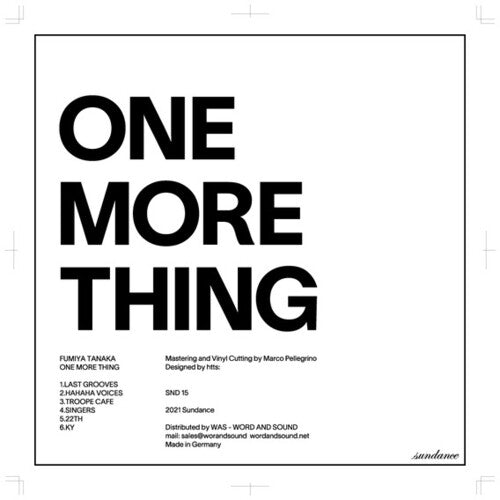 Tanaka,fumiya - One More Thing (first Part) - Vinyl Record