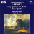 Arensky / Prunyi / Lajtha - String Quartets / Piano Quartet - Music CD