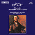 Donizetti / Oberfrank / Failoni Chamber Orch - Sinfonias In D Minor, A Major & D Major - Music CD
