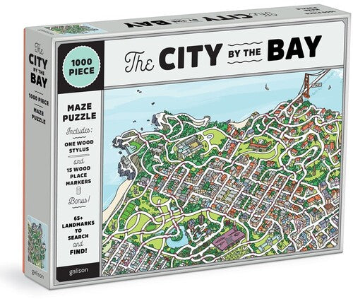 Galison / Jackson,sean - City By The Bay 1000 Piece Maze Puzzle - Games