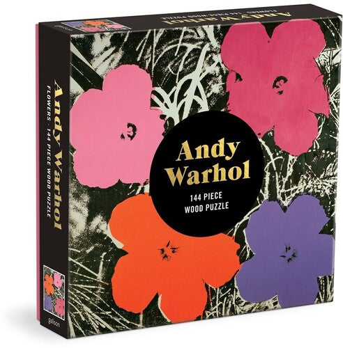 Galison / Warhol,andy - Andy Warhol Flowers 144 Piece Wood Puzzle - Games