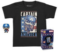 Funko Pocket Pop! & Tee: - Marvel- Captain America- M(kd) - Collectibles