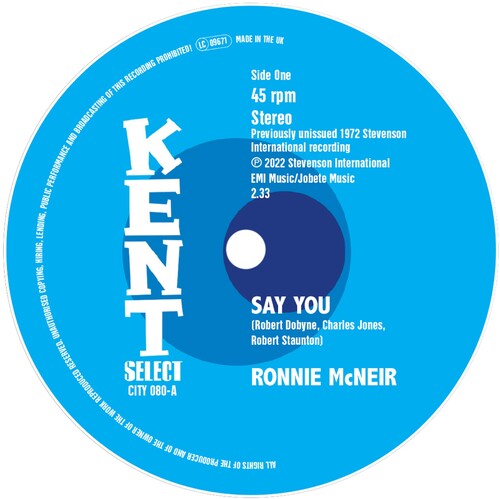 Mcneir,ronnie - Say You / I'm Sorry - Vinyl Record
