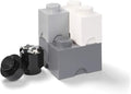 Room Copenhagen - Storage Brick Multi Pack 4pcs White Grey Black - Collectibles