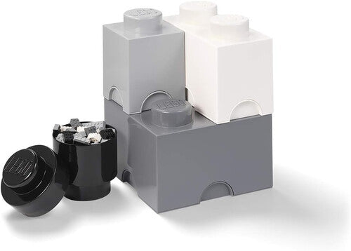 Room Copenhagen - Storage Brick Multi Pack 4pcs White Grey Black - Collectibles