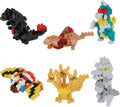 Nanoblock - Godzilla Assortment 1, Mininano Series (box Of 6) - Collectibles