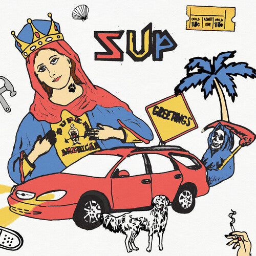 Super American - Sup - Half Red / Half Blue - Vinyl Record