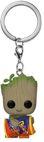 Funko Pop! Keychain: - I Am Groot - Groot Shorts W/ Cheese Puffs - Collectibles
