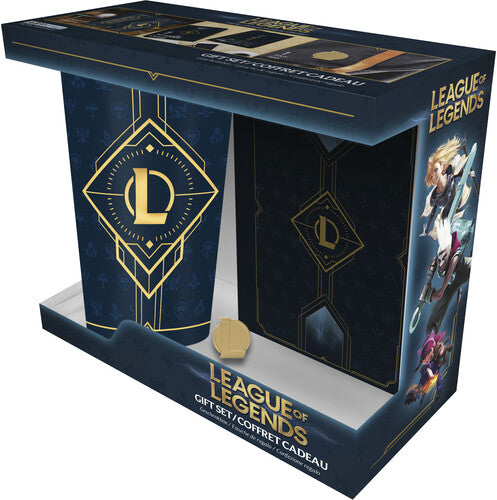 Gift Set - League Of Legends - Pck Xxl Glass + Pin + Notebook - Special Products