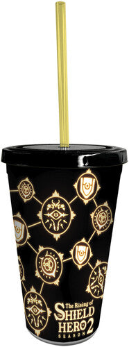 Tumbler + Straw - Rising Of The Shield Hero - Plastic Tumbler, 16 Oz - Special Products