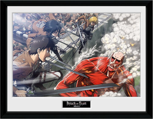 Framed Print - Attack On Titan - Fight Scene Framed Poster (12 X - Special Products