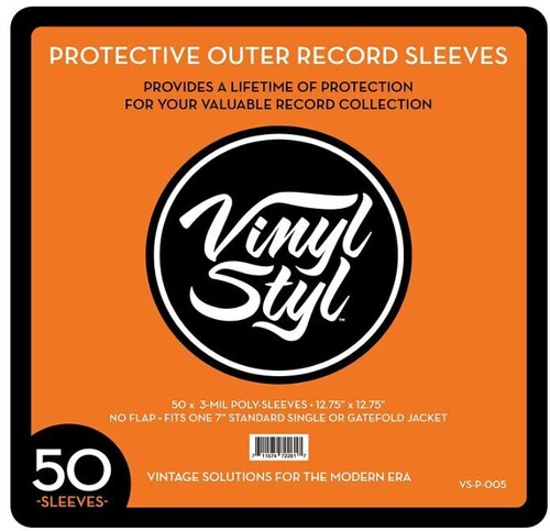 Vinyl Styl Vsp014 12in Lp Outer Slv Pe 50 Cnt Clr - Vinyl Styl Vsp014 12in Lp Outer Slv Pe 50 Cnt Clr - Bags/Sleeves
